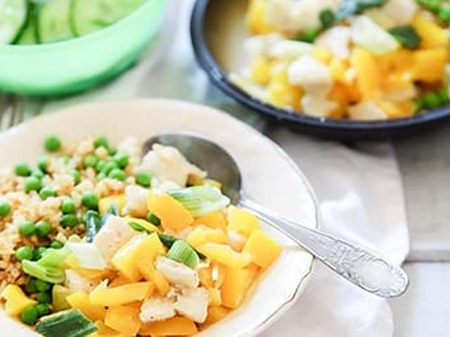 Foto Meerval met citroen en rijst