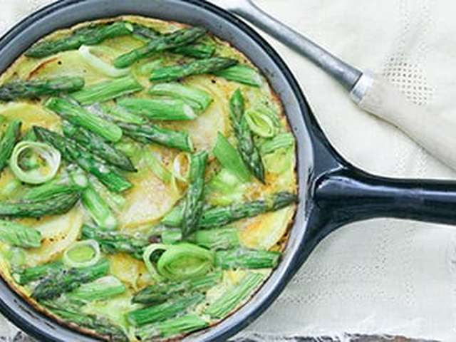 Foto Frittata met groene asperges