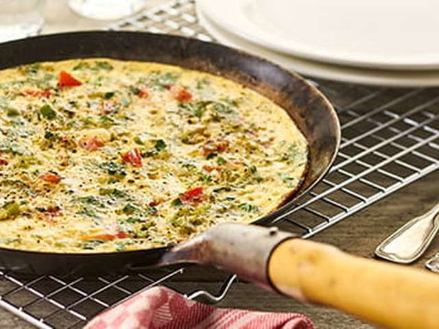 Foto Omelet met courgette