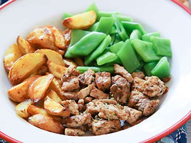 Foto Spaanse hamlapjes met pittige aardappelen