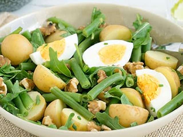 Foto Maaltijdsalade met sperziebonen