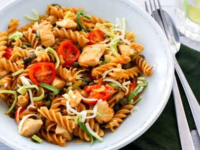 Foto Fusilli met kip