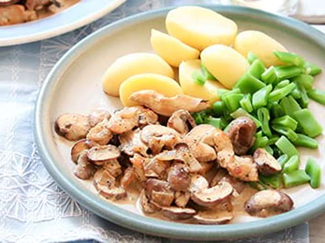Foto Kipreepjes in mosterdsaus