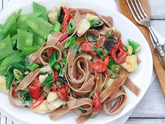 Foto Tagliatelle met vis