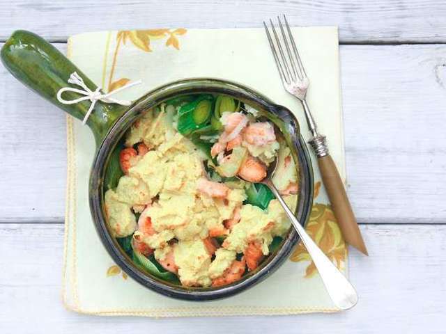 Foto Bloemkool-garnalenschotel