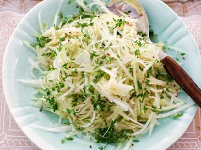 Foto Koolrabisalade met tuinkers