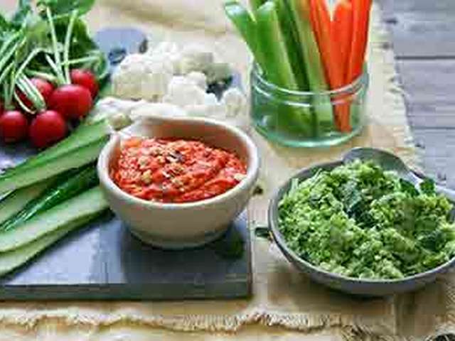 Foto Gegrilde groentedip