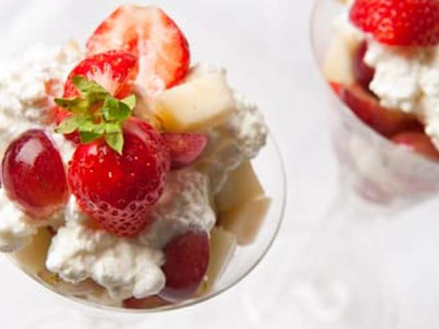 Foto Fruitsalade met vanillekorreltjes