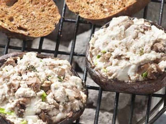 Foto Gevulde portabella’s met geitenkaas