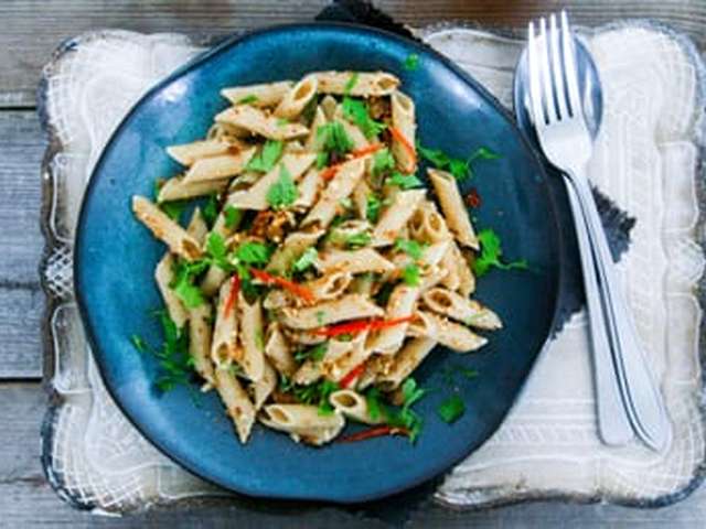 Foto Penne met chili-knoflookkruim