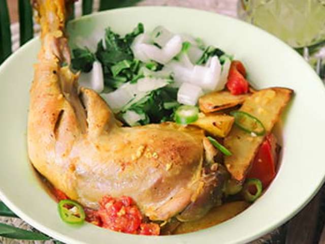 Foto Massala kip met aardappelen