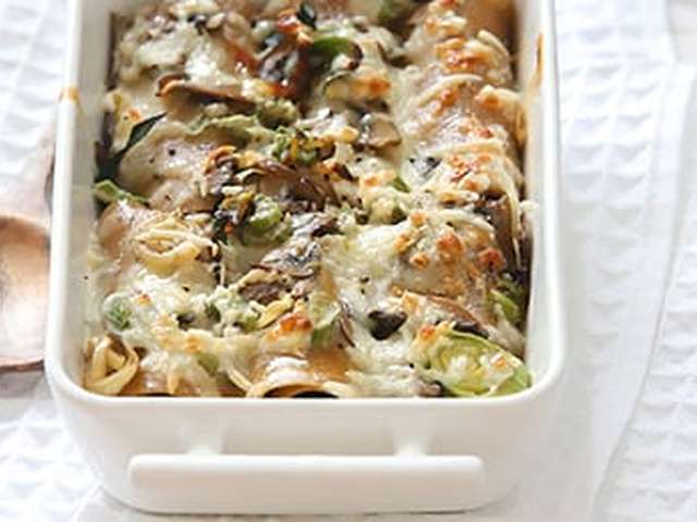 Foto Cannelloni met paddenstoelen en noten