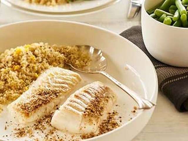 Foto Gegrilde vis met dukkah