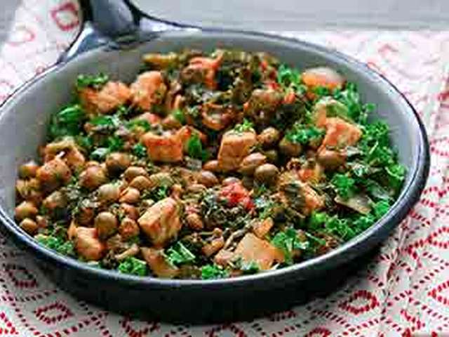 Foto Boerenkoolstoofpot met kapucijners