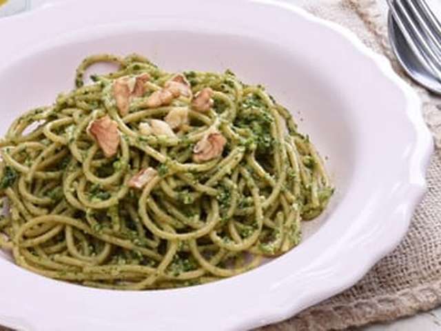 Foto Spaghetti met boerenkoolpesto