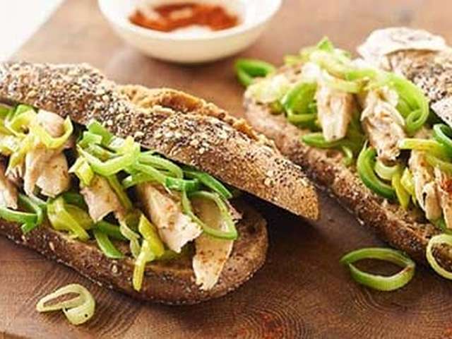 Foto Warm broodje makreel