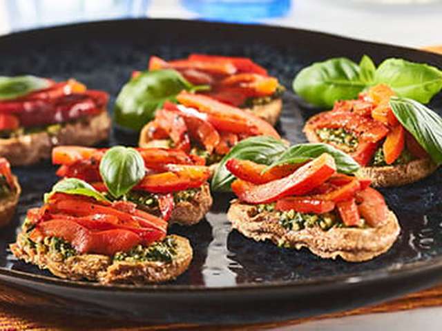 Foto Crostini met paprika