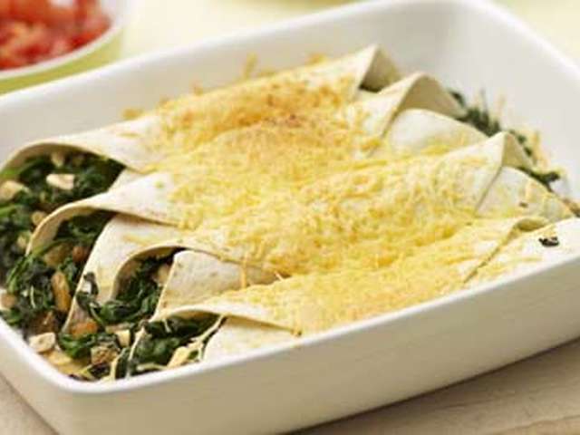 Foto Gegratineerde spinazietortilla’s