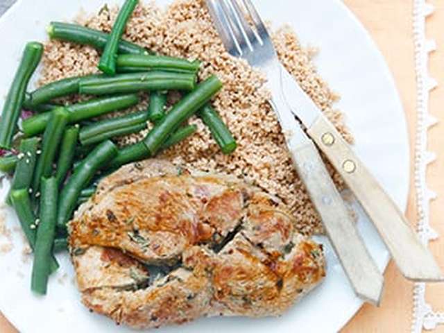 Foto Lamsboutplakken met tijm-mosterdmarinade