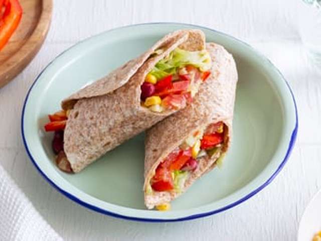 Foto Wrap met guacamole en kidneybonen