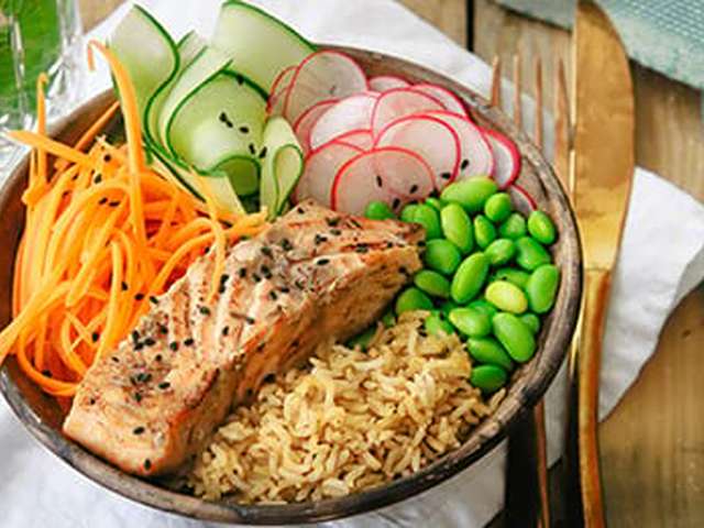 Foto Pokébowl met zalm