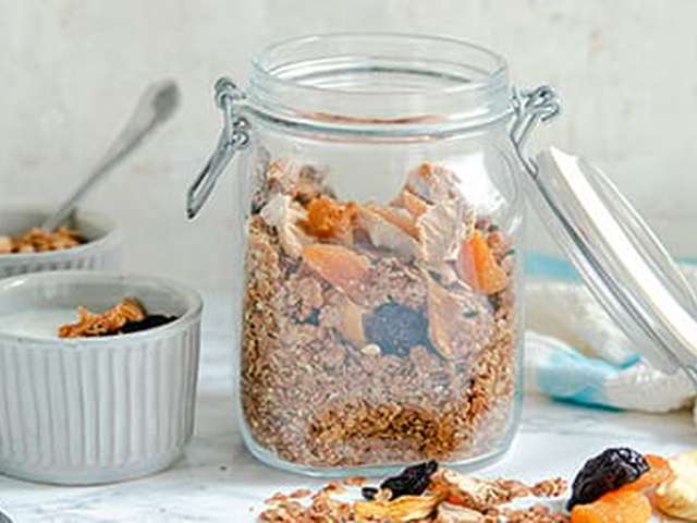 Foto Granola met gedroogd fruit