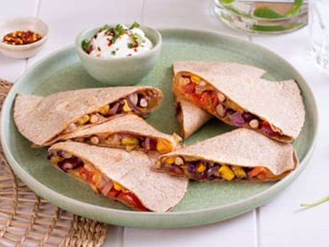 Foto Quesadilla's met maïs en bonen