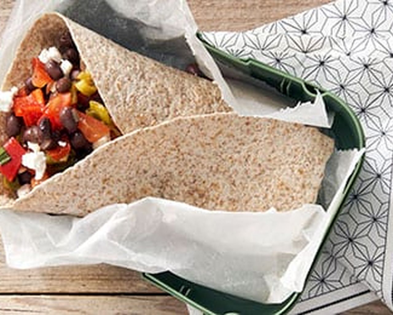 Wrap met zwarte bonen en geitenkaas SlimKookboek