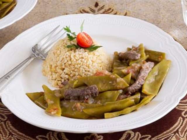 Foto Turkse snijbonenstoofpot met rundvlees
