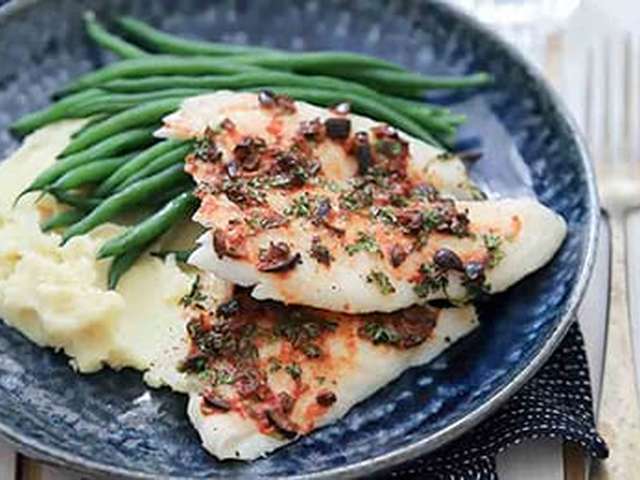 Foto Italiaanse vis uit de oven