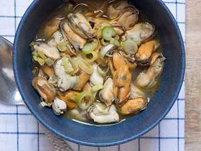 Foto Mosselen in currysaus