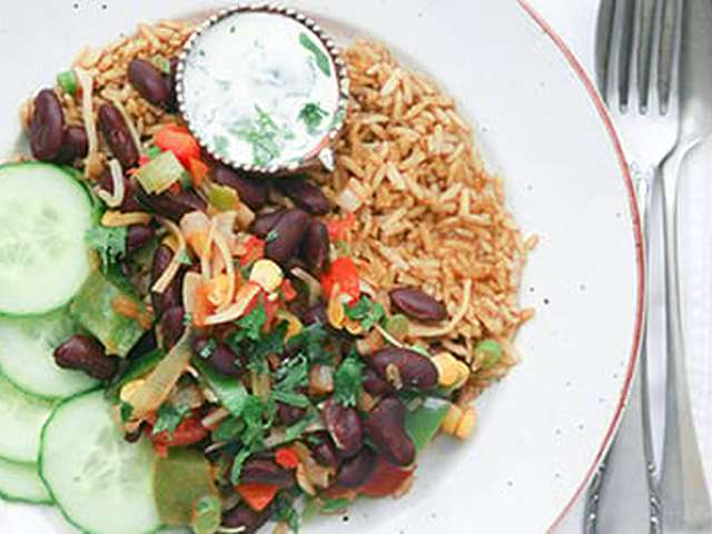 Foto Rijst met korianderchili