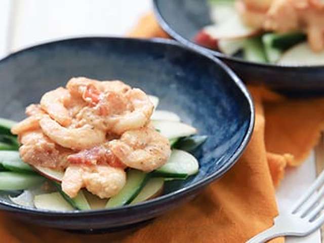 Foto Garnalensalade met ansjovisdressing