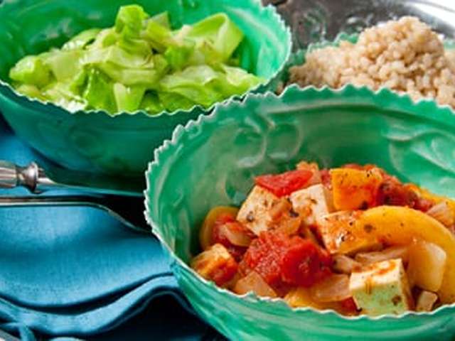 Foto Tofu met abrikozen