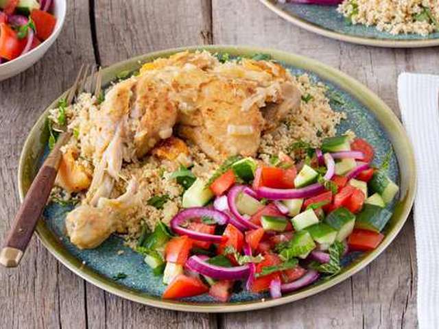 Foto Gestoofde kip met abrikozen