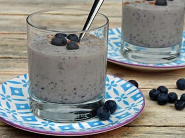 Foto Blauwe bessenshake