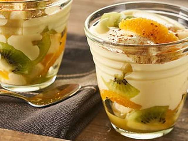 Foto Warme vla met winters fruit