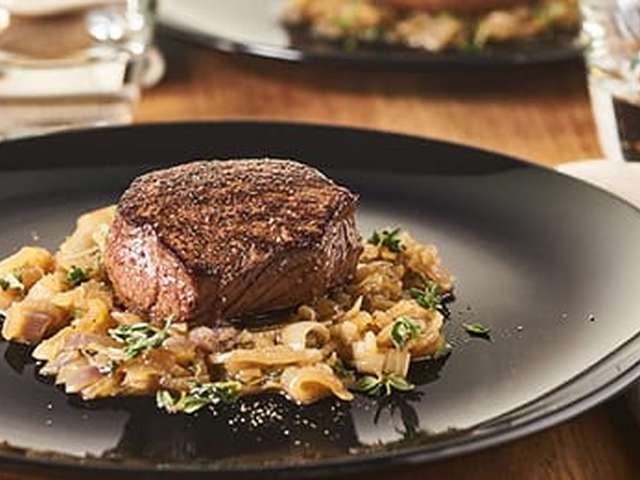 Foto Biefstuk met sjalotjes