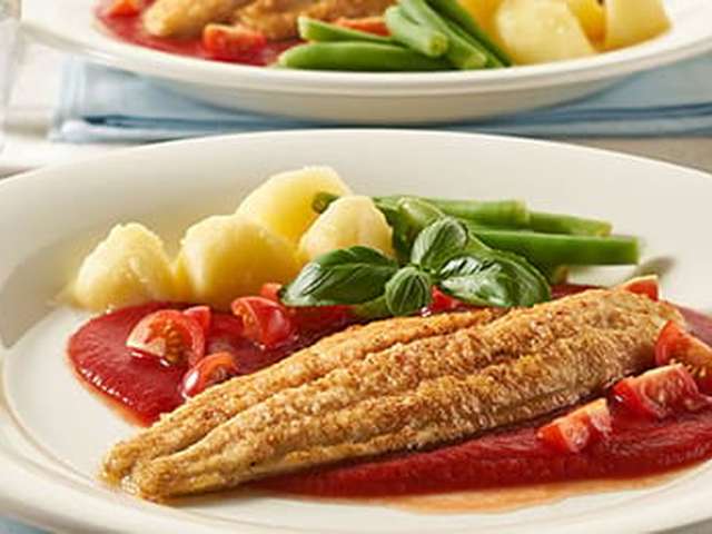 Foto Pangasius in tomatensaus