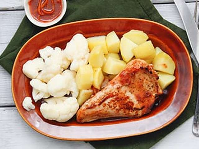 Foto Kalkoen met sinaasappelsaus