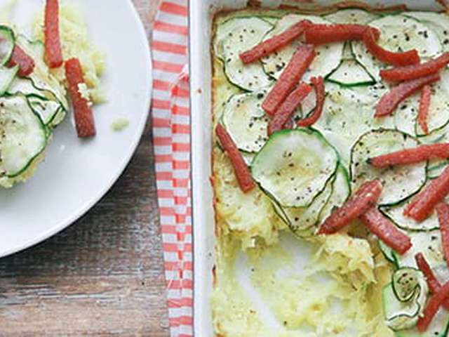 Foto Röstikoek met groente en cervelaatreepjes