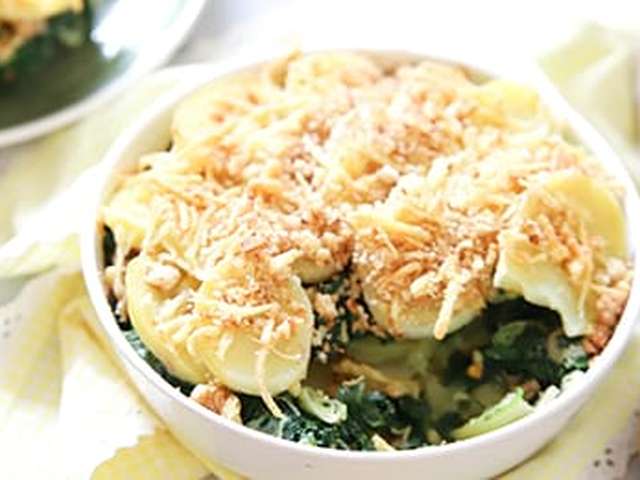 Foto Spinazie-aardappelgratin