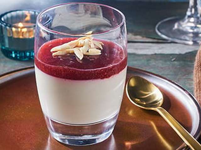 Foto Toetje met chai en amandeltopping