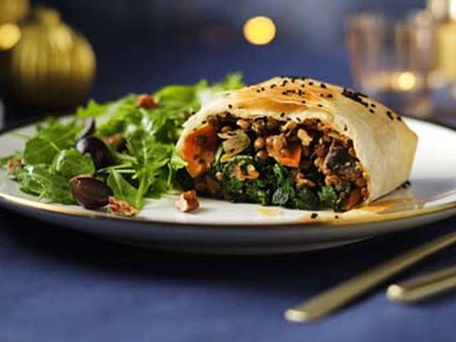Foto Groentestrudel met pecannoten