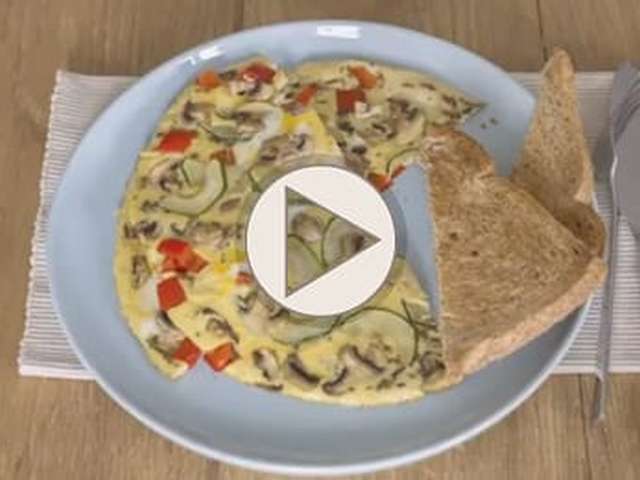 Foto Omelet met groenterestjes