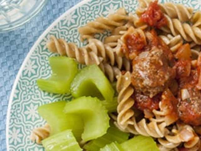 Foto Pasta met Italiaanse balletjes