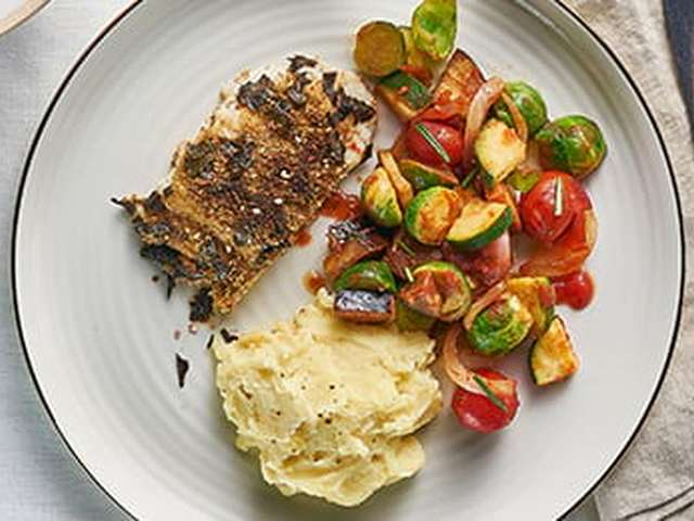 Foto Vis met zeewiercrunch